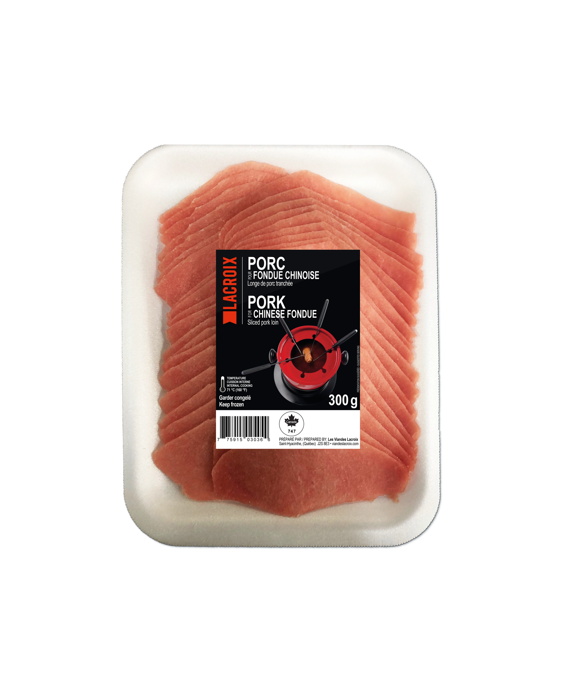 Viandes Lacroix - Porc tranché mince